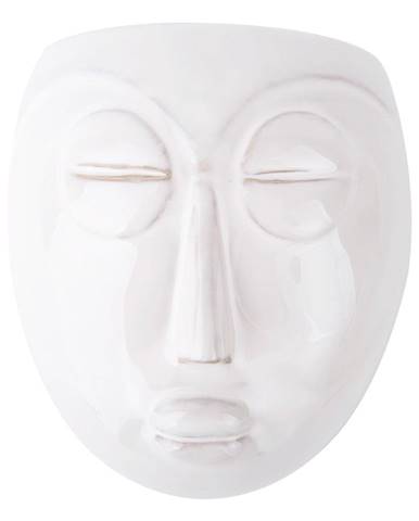 Biely nástenný kvetináč PT LIVING Mask, 16,5 x 17,5 cm