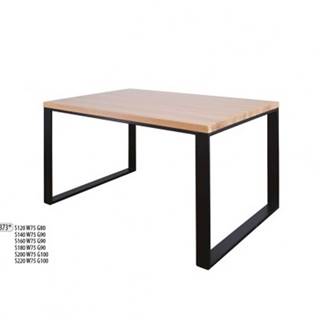 Drewmax Jedálenský stôl Metal ST373 / dub / doska 4 cm