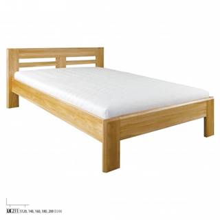 Drewmax Manželská posteľ - masív LK211 | 160 cm dub