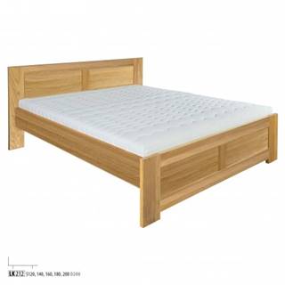 Drewmax Manželská posteľ - masív LK212 | 160 cm dub