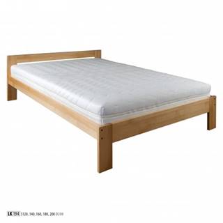 Drewmax Manželská posteľ - masív LK194 | 200 cm buk
