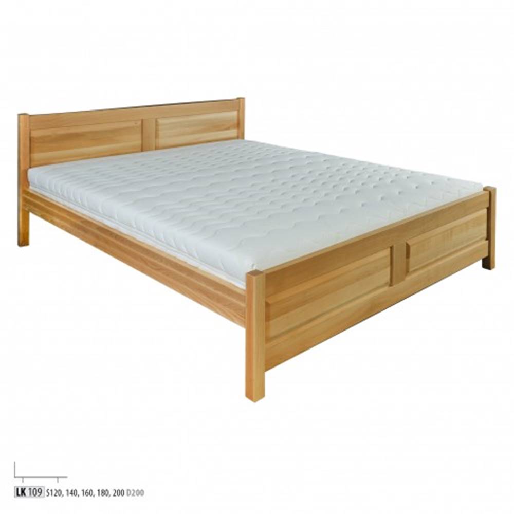 Drewmax  Manželská posteľ - masív LK109 | 160 cm buk, značky Drewmax