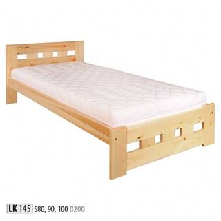 Drewmax Jednolôžková posteľ - masív LK145 | 100 cm borovica