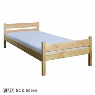 Drewmax  Jednolôžková posteľ - masív LK157 | 100 cm borovica, značky Drewmax