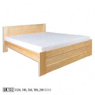 Drewmax Manželská posteľ - masív LK102 | 200cm borovica