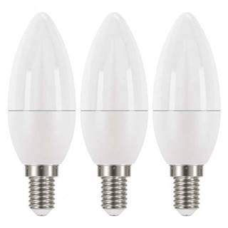 LED žiarovka Emos ZQ32203, E14, 6W, sviečka, teplá biela, 3ks