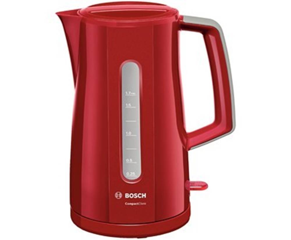 Bosch Rýchlovarná kanvica  TWK3A014, červená, 1,7l, značky Bosch