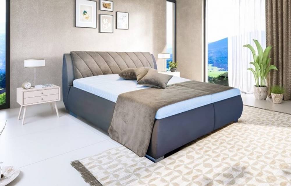 OKAY nábytok Čalúnená posteľ Grosseto 180x200 vrátane matracov,pol.roštu a úp, značky OKAY nábytok