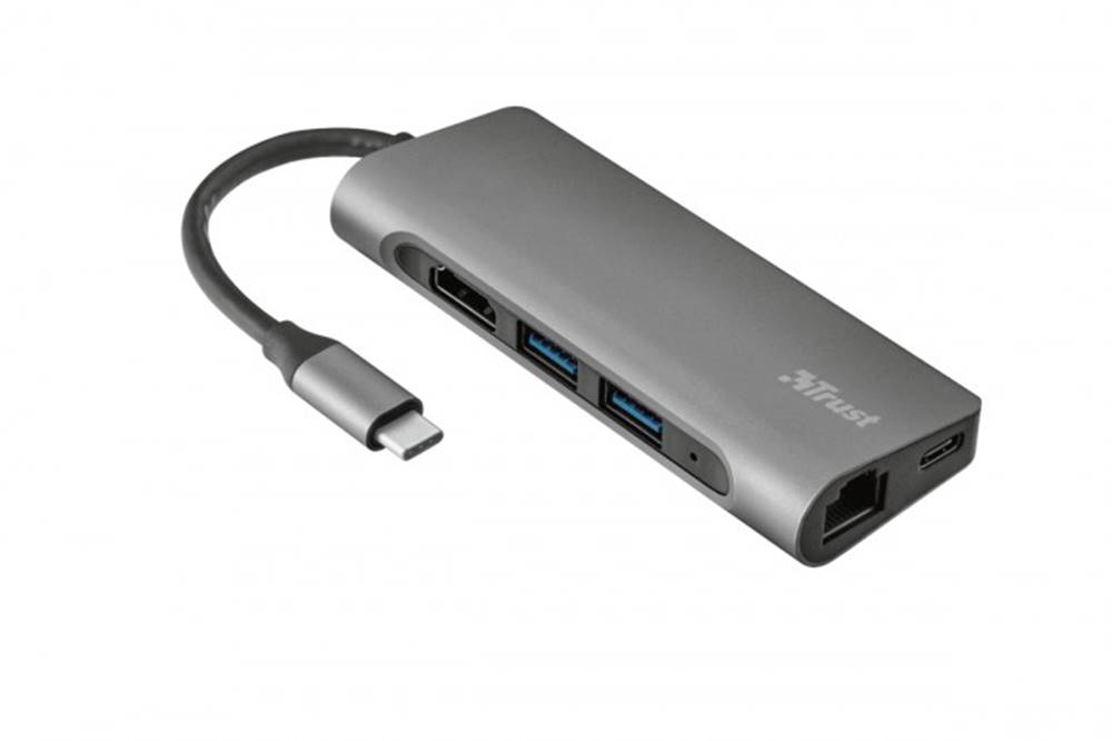 Trust USB-C hub 7v1  Dalyx Aluminium, značky Trust