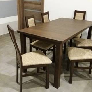 Agáta - Set 6x stolička, 1x stôl + rozklad