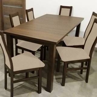 Jedálenský set Agáta - 6x stolička, 1x rozkladací stôl