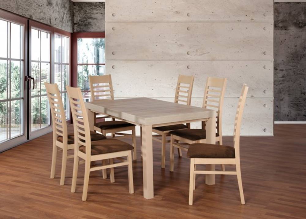 OKAY nábytok Set 17 - 6x stolička,1x stôl,rozklad, značky OKAY nábytok
