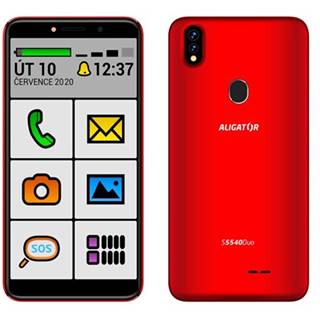 Aligator Mobilný telefón  S5540KS 2GB/32GB, Kids+Senior, červená, značky Aligator