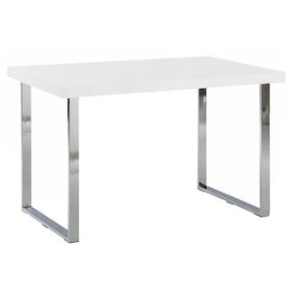 Kondela Jedálenský stôl biela HG + chróm TALOS poškodený tovar, značky Kondela