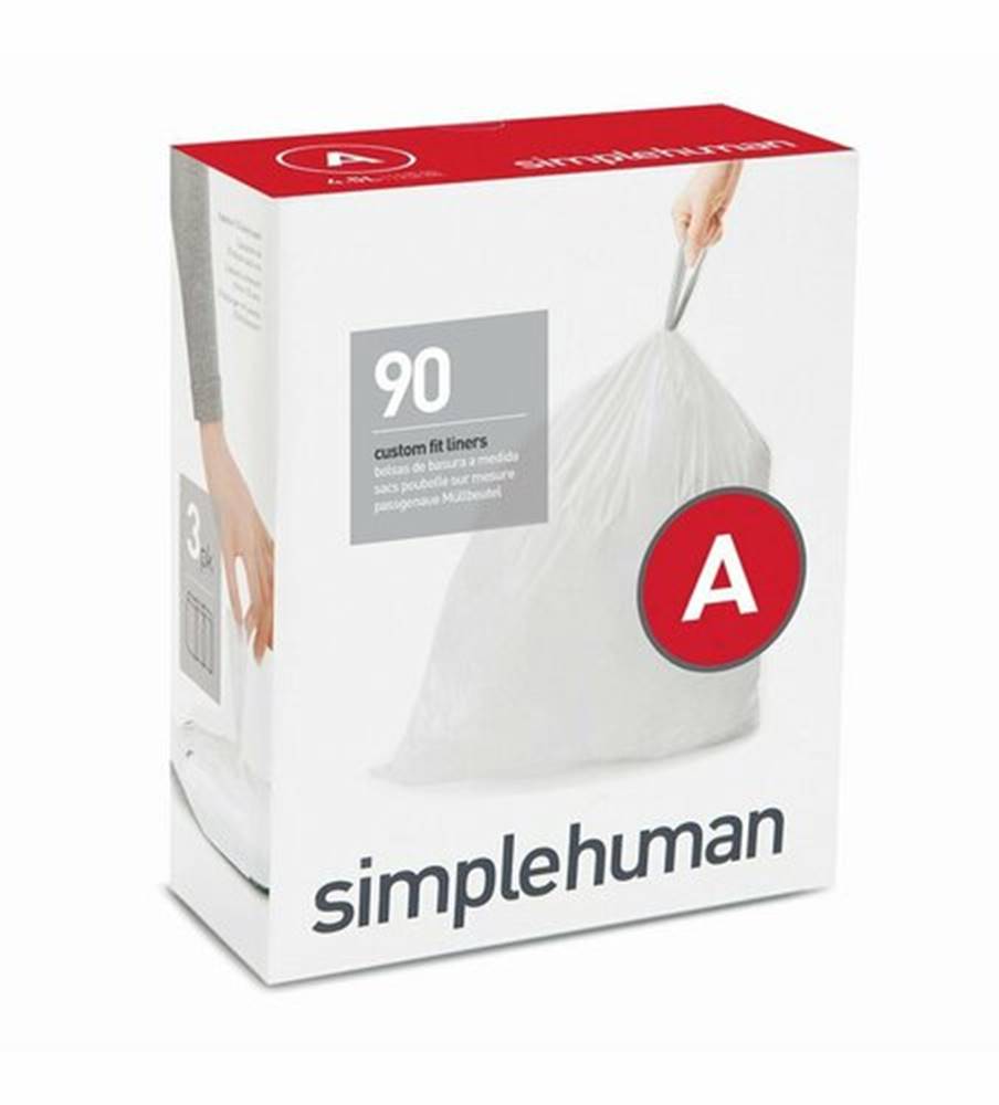 Simplehuman Vrecia do odpadkového koša 4,5 L,  typ A, zaťahovacie, 3 x 30 ks (90 vriec ), značky Simplehuman