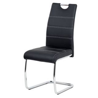 Jedálenská stolička GROTO čierna/strieborná