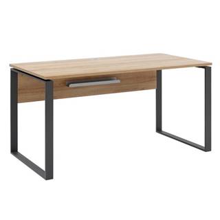 Sconto Písací stôl RYDER dub riviera/antracitová, 150x76 cm, značky Sconto