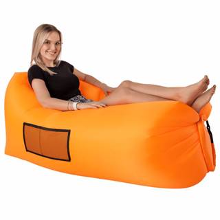 Kondela Nafukovací sedací vak/lazy bag oranžová LEBAG, značky Kondela