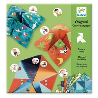Djeco Sada 8 origami papierov so samolepkami  Fortune, značky Djeco