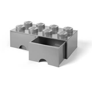 LEGO® Sivý úložný box s dvoma zásuvkami , značky LEGO®