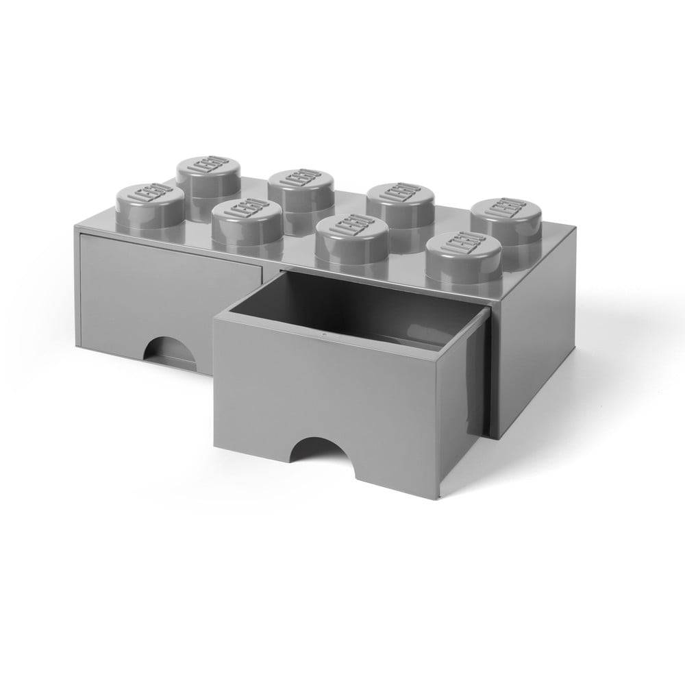 LEGO® Sivý úložný box s dvoma zásuvkami , značky LEGO®