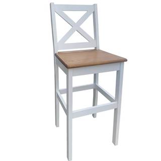 Barová stolička biela + dub