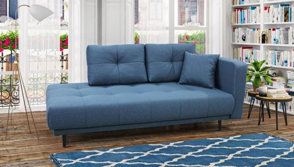 OKAY nábytok Leňoška Bony s úložným priestorom, pravá strana, modrá, značky OKAY nábytok