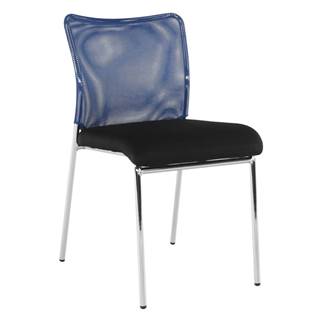 Zasadacia stolička modrá/čierna/chróm ALTAN rozbalený tovar