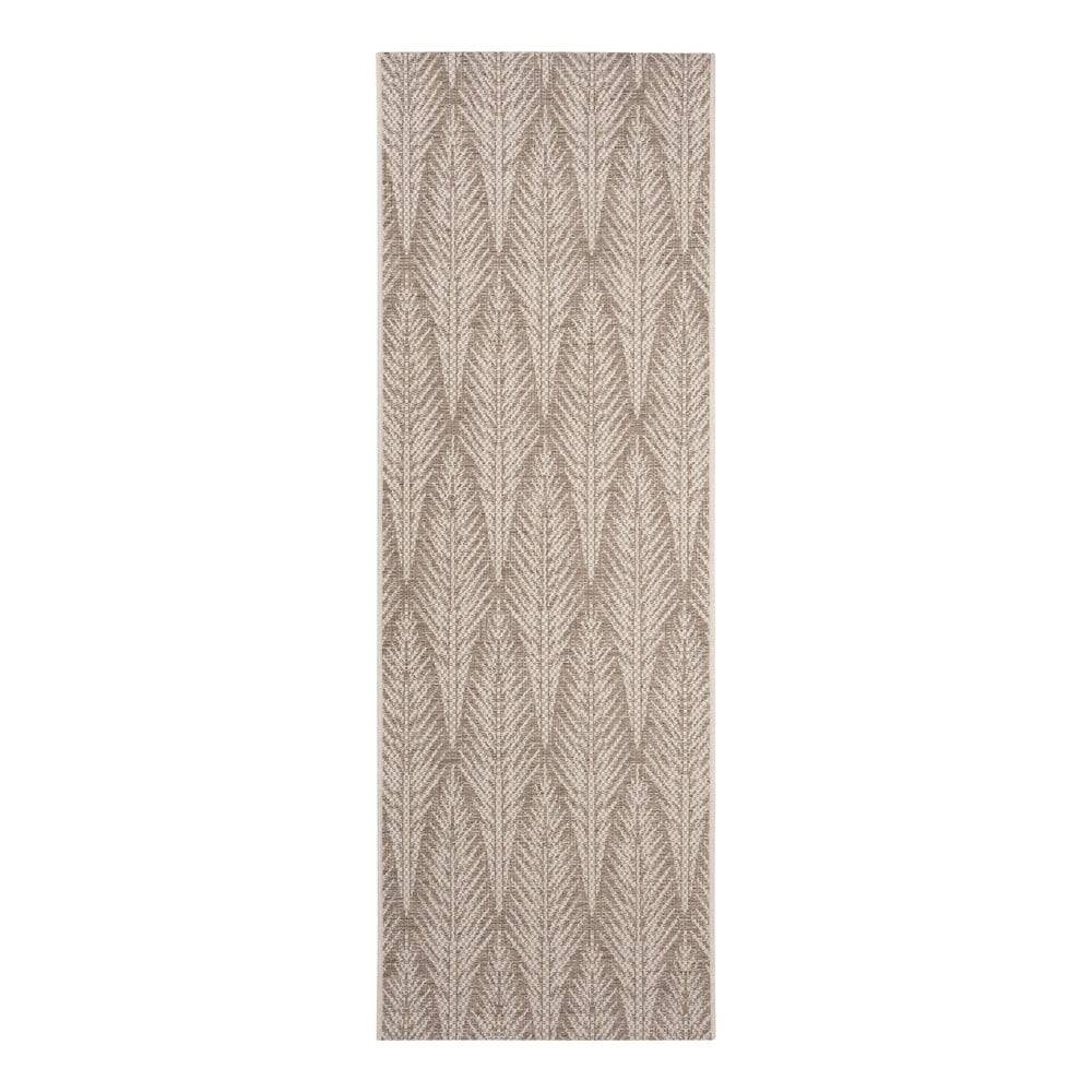 Bougari Hnedobéžový vonkajší koberec NORTHRUGS Pella, 70 x 200 cm, značky Bougari
