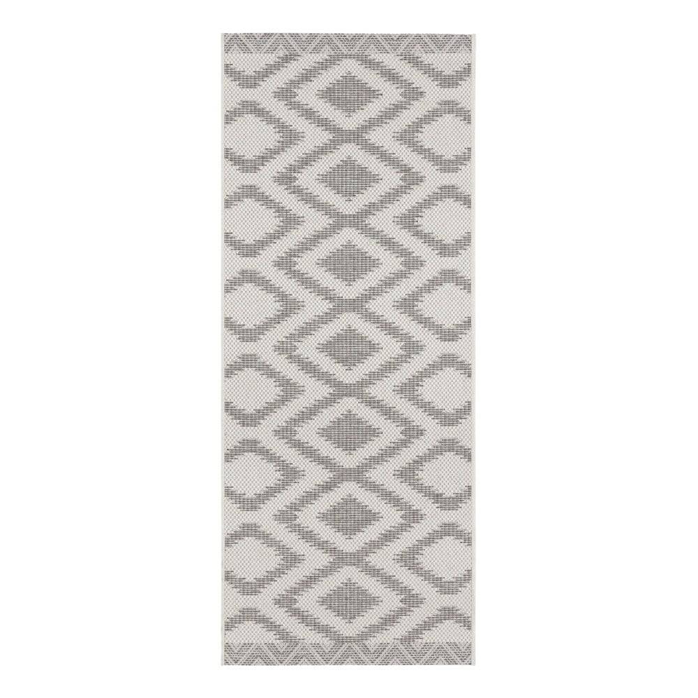 Bougari Sivo-krémový vonkajší koberec NORTHRUGS Isle, 70 x 200 cm, značky Bougari