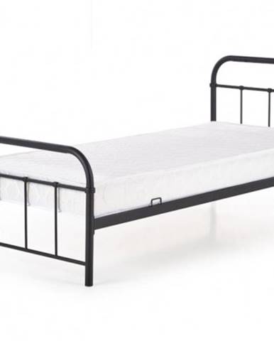 Kovová posteľ Niko 90x200, čierna, bez matraca