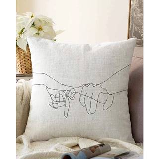 Minimalist Cushion Covers Obliečka na vankúš s prímesou bavlny  Pinky, 55 x 55 cm, značky Minimalist Cushion Covers