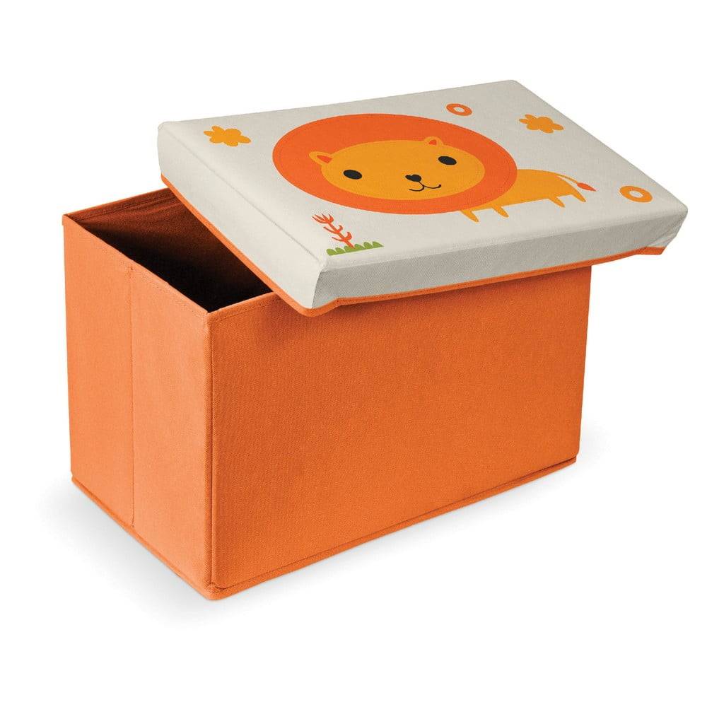 Domopak Oranžová podnožka s úložným priestorom  Lion, značky Domopak