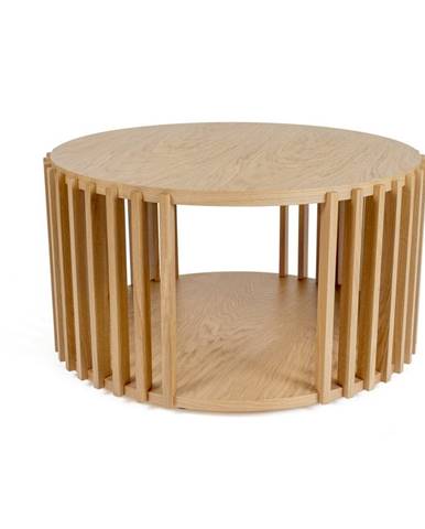 Konferenčný stolík z dubového dreva Woodman Drum, ø 83 cm