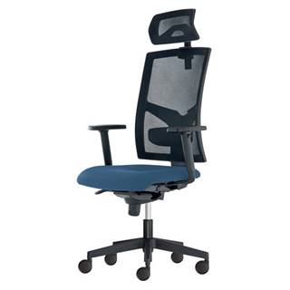 Kancelárska stolička PAIGE modrosivá