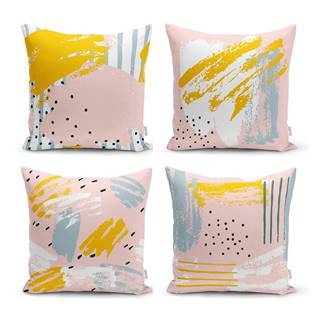 Minimalist Cushion Covers Súprava 4 dekoratívnych obliečok na vankúše  Pastel Design, 45 x 45 cm, značky Minimalist Cushion Covers