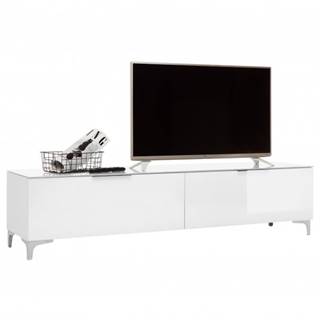 Sconto TV stolík BENTLEY biela matná, hĺbka 47 cm, značky Sconto