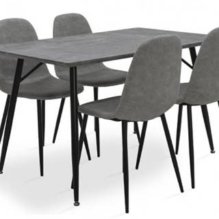 Jedálenský set Cedric - 4x stolička, 1x stôl