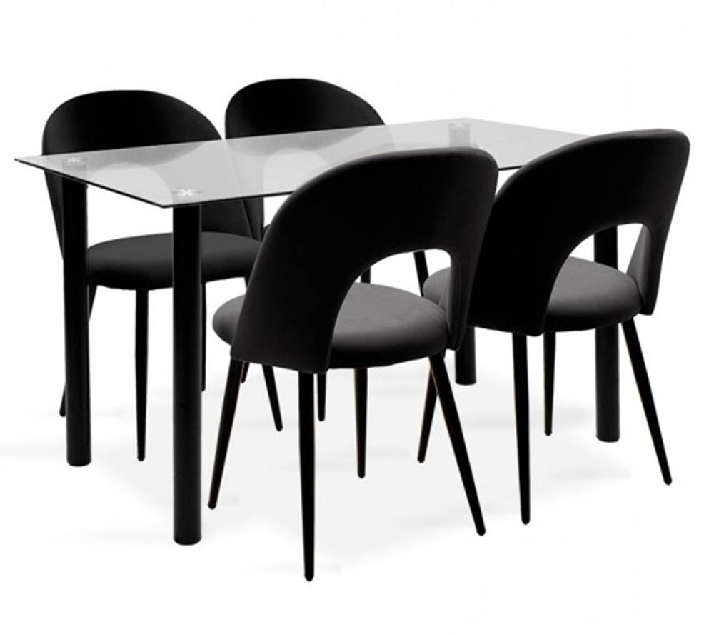 OKAY nábytok Jedálenský set Janet - 4x stolička, 1x stôl, značky OKAY nábytok