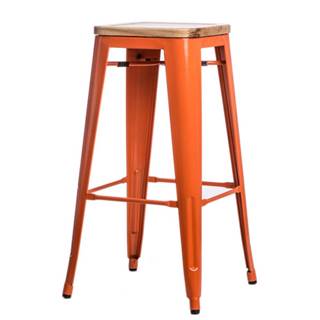 ArtD Barová stolička Paris 75cm Drevená-Jaseň oranžová