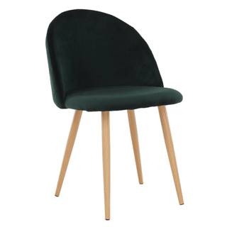 Jedálenská stolička smaragdová Velvet látka FLUFFY