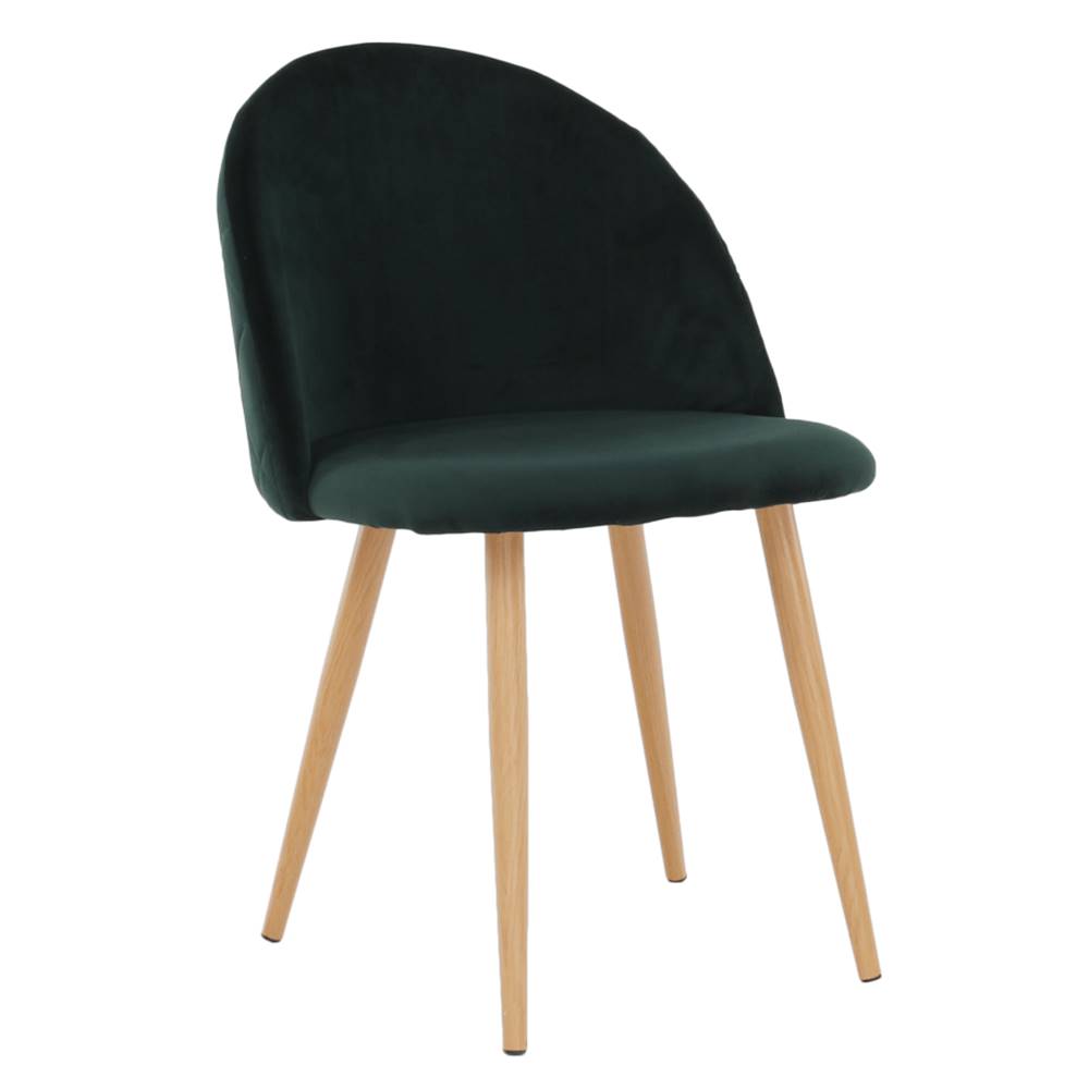 Kondela Jedálenská stolička smaragdová Velvet látka FLUFFY, značky Kondela