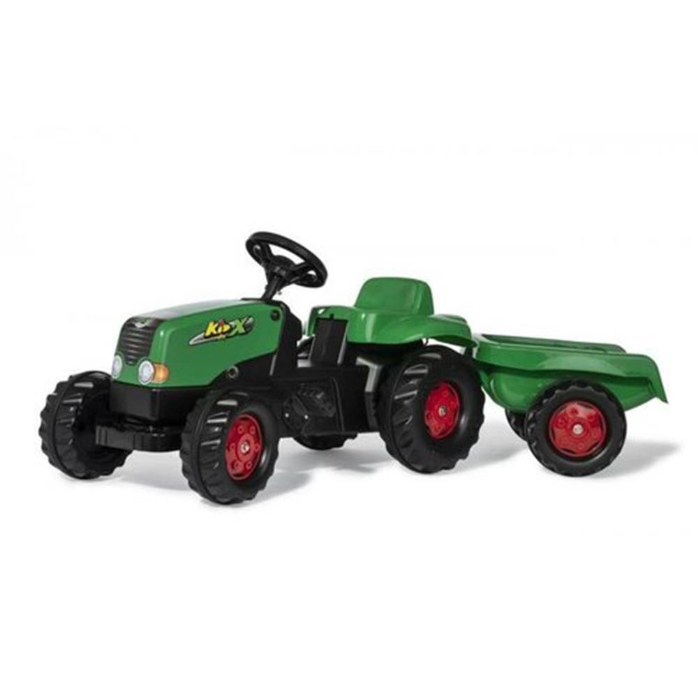 4Home RollyToys Šliapací traktor Rolly Kid s vlečkou, zeleno-červená, značky 4Home