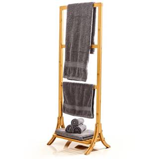 Blumfeldt  Vešiak uteráky, 3 tyčky uteráky, 40 x 104,5 x 27 cm, rebríkový dizajn, bambus, značky Blumfeldt
