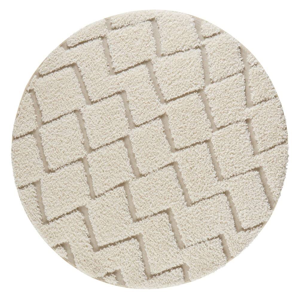 Mint Rugs Krémovobiely koberec  Handira, ⌀ 160 cm, značky Mint Rugs