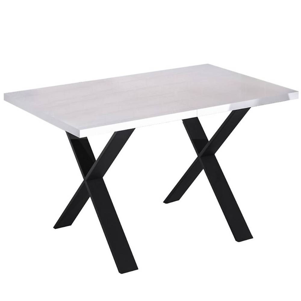 MERKURY MARKET Jedálenský stôl X-210 Biely lesk, značky MERKURY MARKET