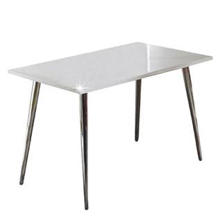 Jedálenský stôl MDF+chróm extra vyský lesk HG 120x70 cm PEDRO