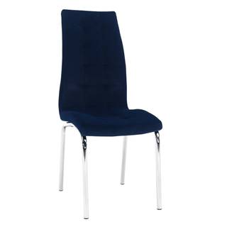 Kondela Jedálenská stolička modrá Velvet látka/chróm GERDA NEW, značky Kondela