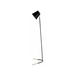 Leitmotiv Čierna stojacia lampa s detailmi v zlatej farbe  Noble, značky Leitmotiv