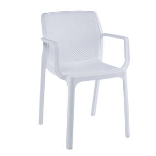 Stohovateľná stolička biela/plast FRENIA